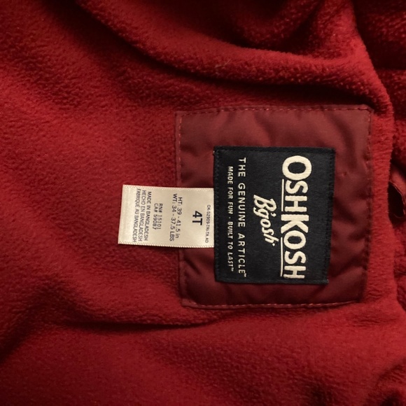 Toddler boys Oshkosh Coat 4t - Picture 4 of 4